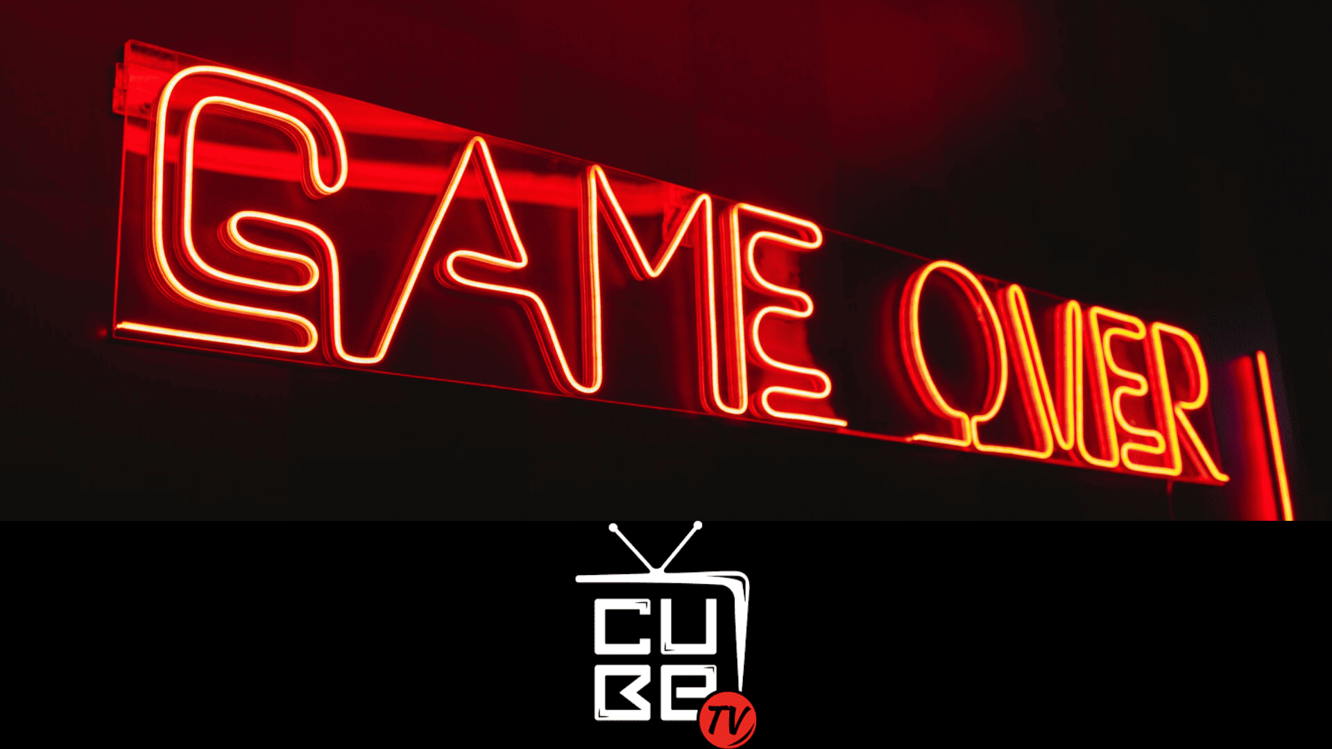 néon «game over» arcade rétro — cube tv