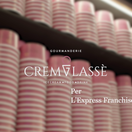 coppette rosa per gelato con logo gourmanderie