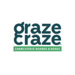 graze craze charcuterie logo — teal and green