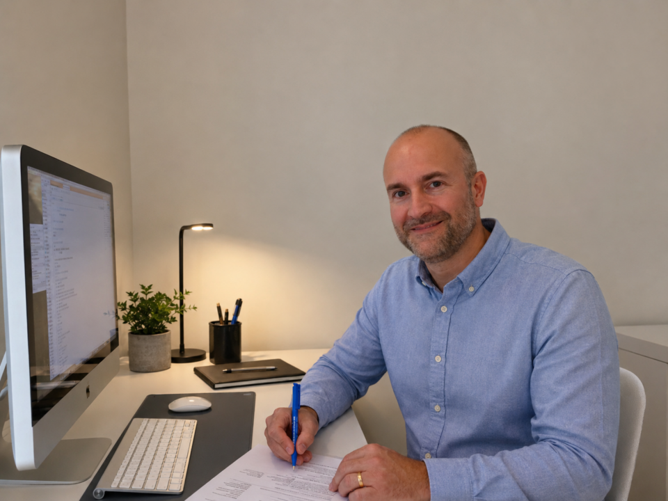 professionnel signant un contrat au bureau minimaliste