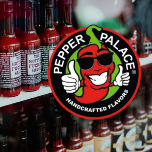 pepper palace handcrafted hot sauces on display