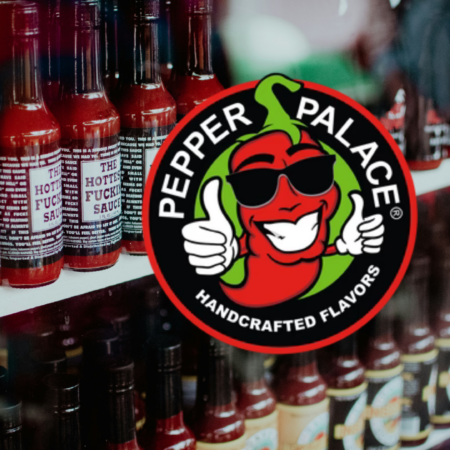 pepper palace handcrafted hot sauces on display