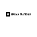 italian trattoria logo with black it monogram