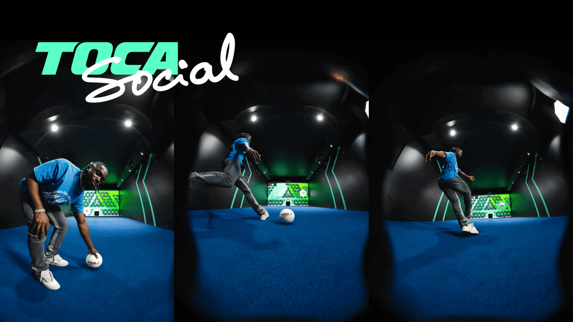 joueur toca en action : tir de ballon