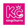 logotipo kingchurro magenta con corona