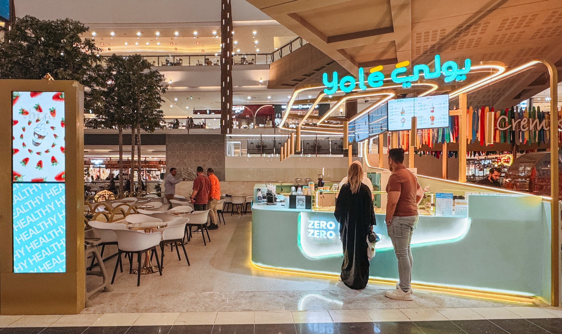 quiosco de helados moderno en centro comercial