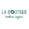 logo la boutique: círculo con cuña y trattoria