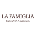 logotipo minimalista la familia — serif marrón