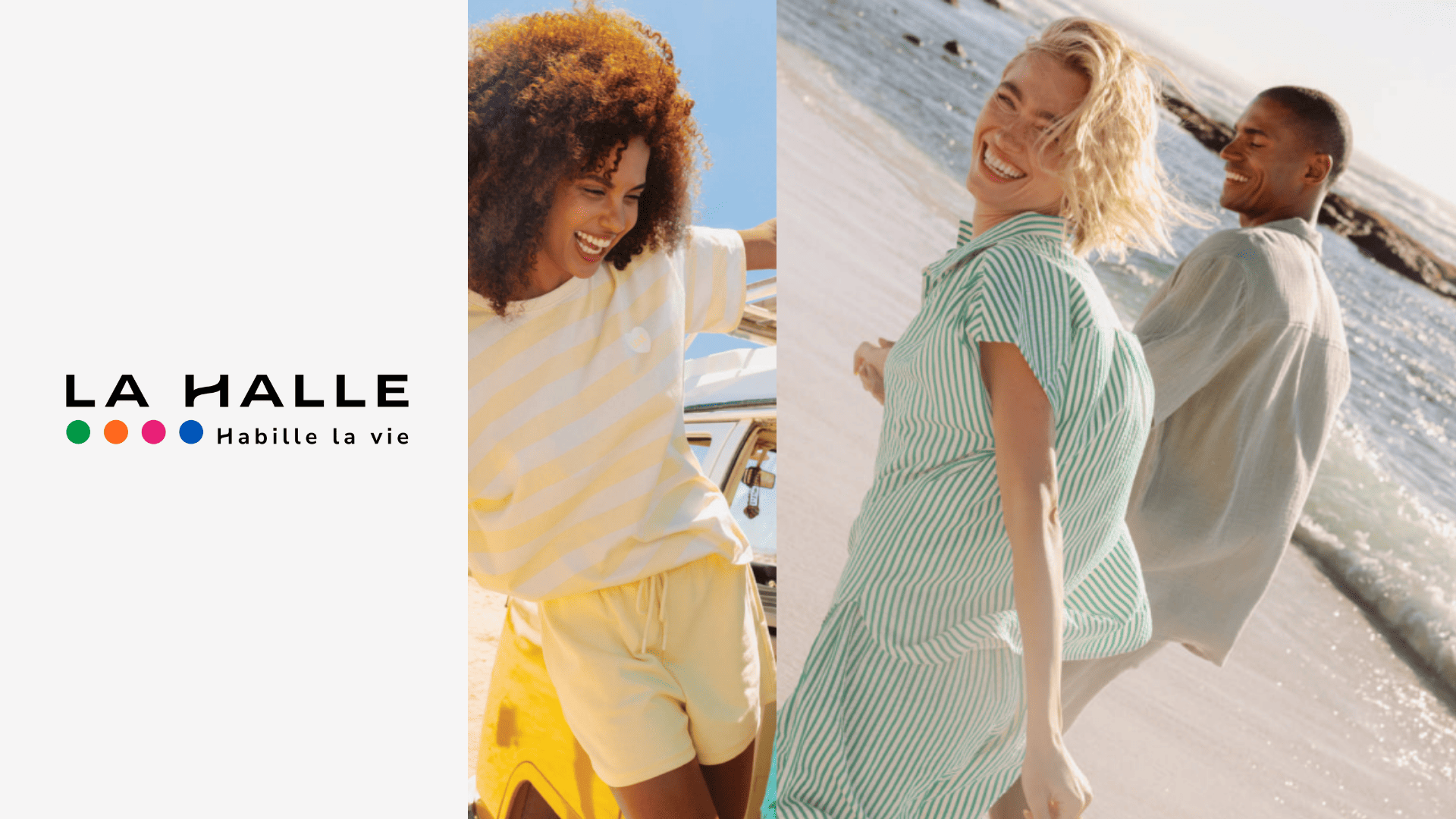 la halle Été — tenues plage décontractées et sourires