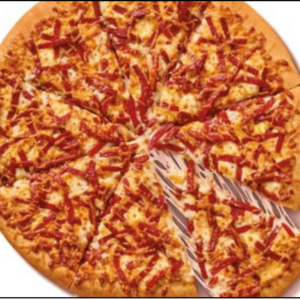 little caesars spider man pizza slice with gooey cheese