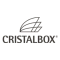 logotipo cristalbox minimalista con cristales apilados