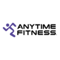 logotipo figura corredora púrpura anytime fitness