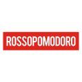 logotipo rossopomodoro en rojo y blanco minimalista