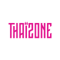 logo typographique rose magenta thaizone compact moderne