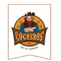 logo vaquero retro en escudo cocheros