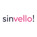 logotipo minimalista sinvello! en magenta y negro