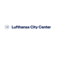 lufthansa city center: blaues vogel logo für reisebüros