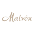 logotipo manuscrito malvon beige minimalista y elegante
