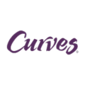 logotipo cursiva púrpura para fitness y bienestar