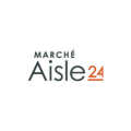 logo marché aisle 24 moderne gris et orange