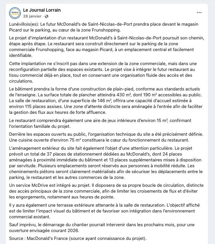 mcdonalds à saint‑nicolas‑de‑port : 37 places, mcdrive 2026
