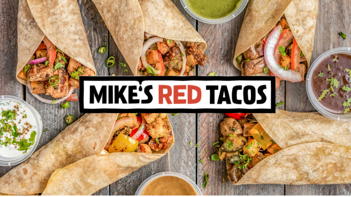 mikes red tacos: assorted grilled wraps