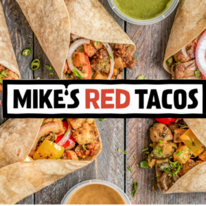 mikes red tacos: assorted grilled wraps