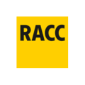 logotipo minimalista racc en cuadro amarillo