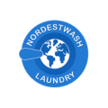 logo nordestwash per lavanderia globale blu