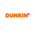 dunkin wortmarke in orange mit pinkem apostroph