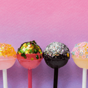 paletas de tarta brillantes y coloridas