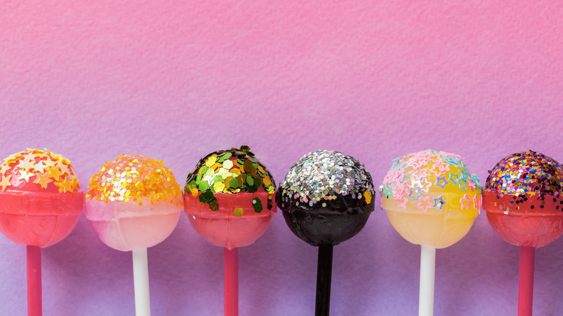 paletas de tarta brillantes y coloridas