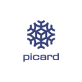 logo picard bleu : flocon hexagonal stylisé