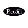 piccoli gelato logo – italienisches eis im schwarzen oval