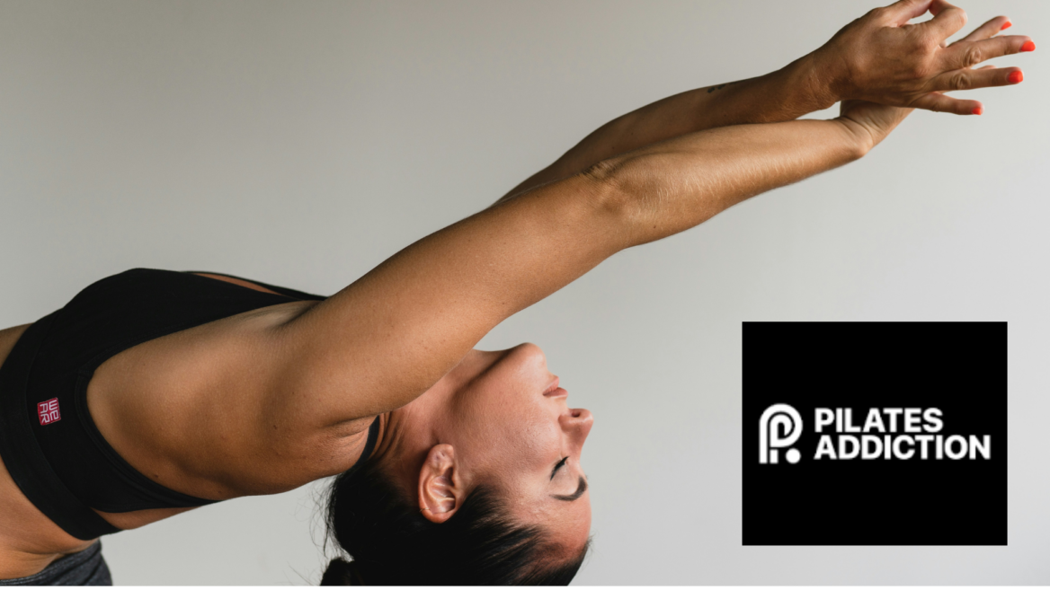 fit woman pilates backbend: flexibility & strength