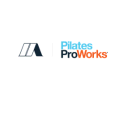 pilates proworks logo blue geometric icon