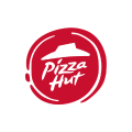 logo pizza hut disque rouge brossé