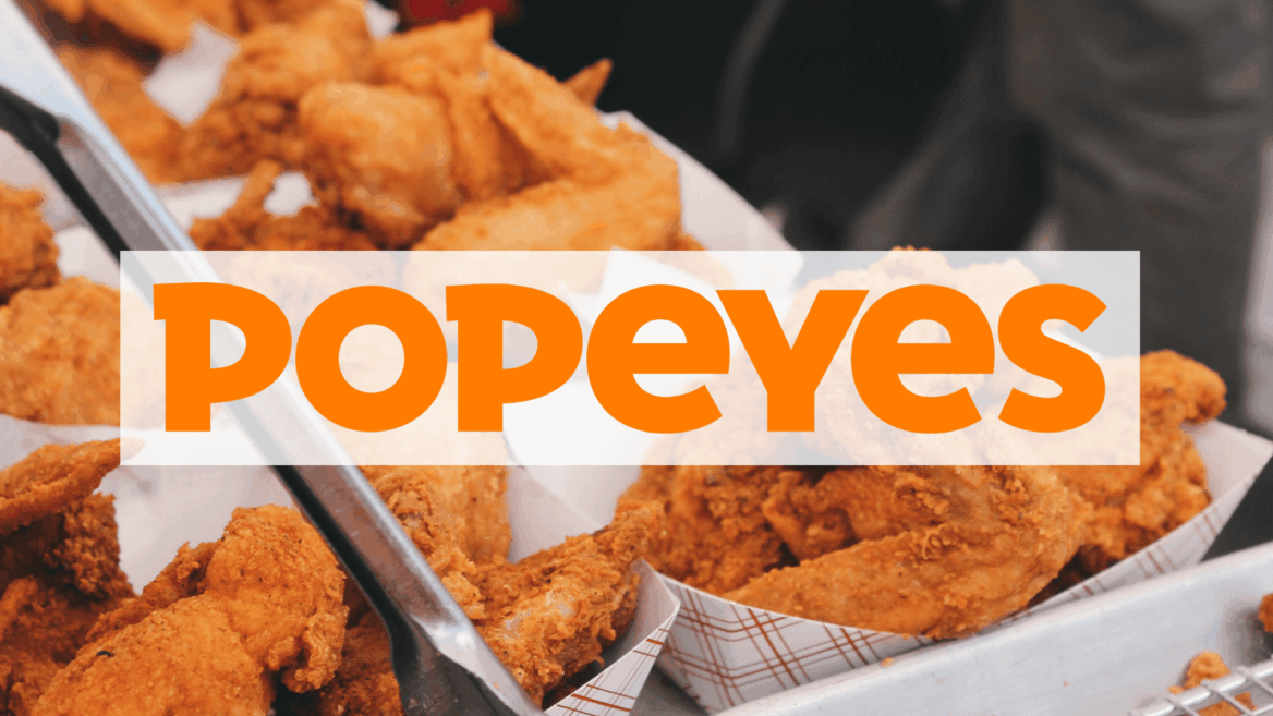 popeyes: pollo fritto croccante in vetrina
