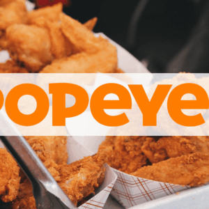 popeyes: pollo fritto croccante in vetrina