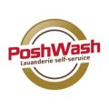 poshwash: logo elegante per lavanderia self service