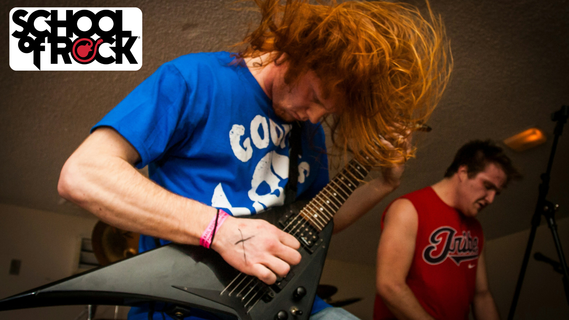 energiegeladene gitarrenprobe bei school of rock