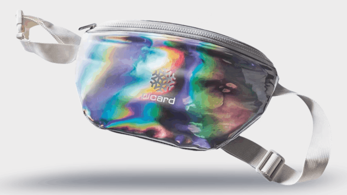 sac banane holographique picard irisé