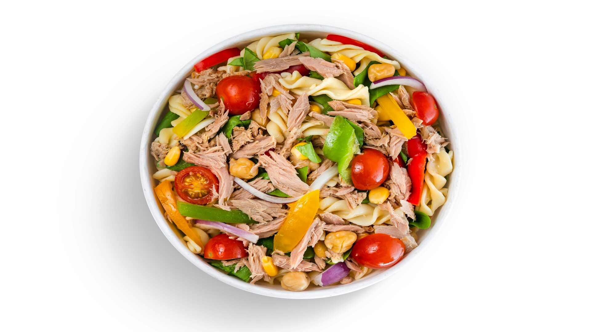 salade de pâtes au thon et légumes croquants