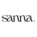 logotipo minimalista sanna en negro estilo artesanal