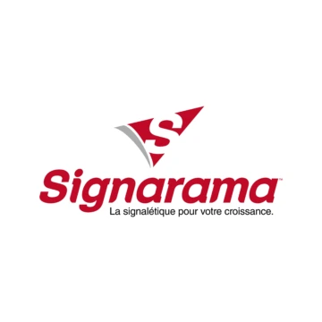 logo signarama rojo: señalización para crecer