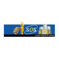 sos box : logo déménagement, stockage et garde‑meubles