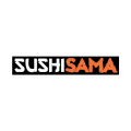 logo sushi sama — identité moderne noir et orange