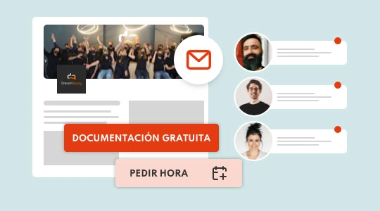 tarjeta de perfil con cta y lista de contactos