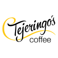 logotipo tejeringos artesanal con trazo dorado