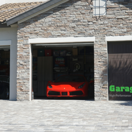 three car garage showcase: classic and modern sports cars